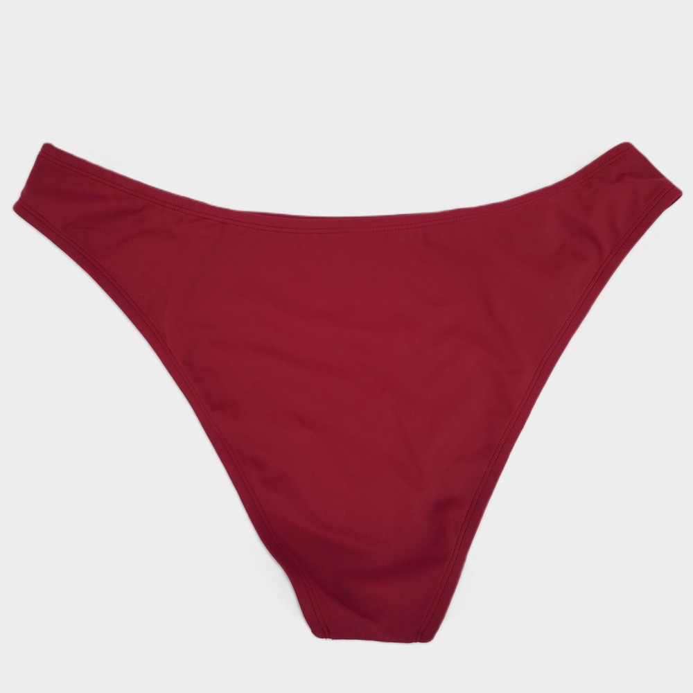 Sofia by Sofia Vergara Ring Side Cheeky Mid Rise Bikini Bottom XL‎ 16-18 Red New - Picture 2 of 8